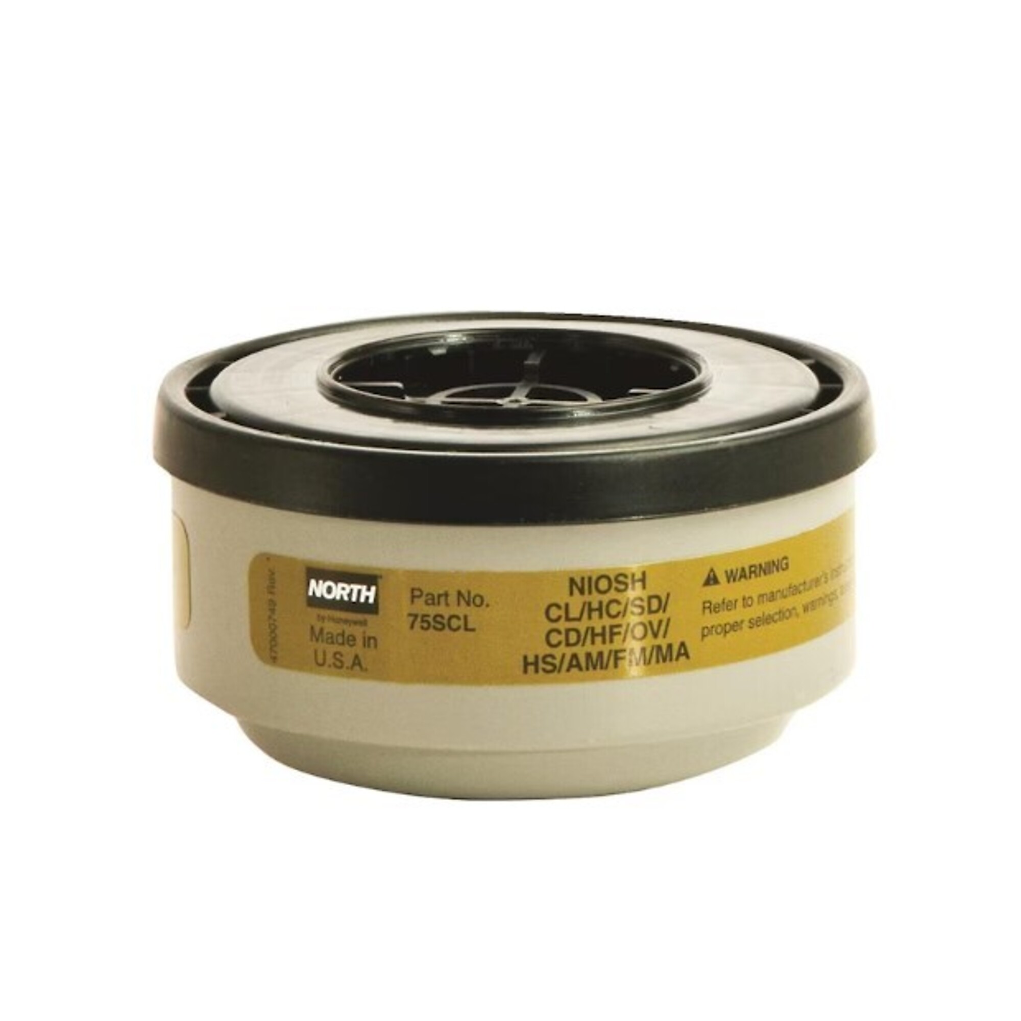 Honeywell North Safety, Respirator Multi-Gas Vapor Cartridge, N-Series, Model# NOR75SCL
